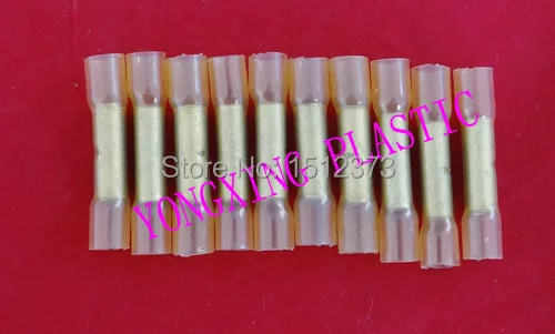 

50pcs Heat shrink terminal YX-3( 12-10 AWG(4.0-6.0) square High quality water-proof transparent yellow
