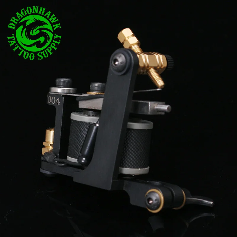 Free Shipping New Design Handmade Tattoo Machine 10 Wrap Coil Tattoo Gun Supplies For Shader And