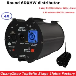 4XLot ступенчатый регулятор освещения DMX512 разветвитель света разделитель усилителя сигнала 6DXHW дистрибьютор для профессионального