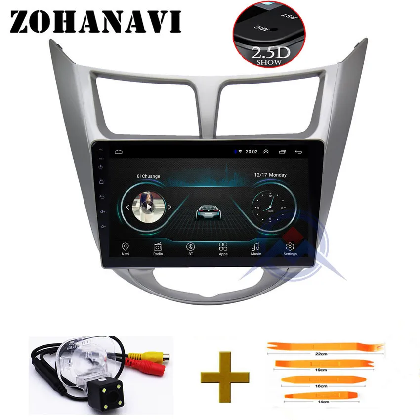 

ZOHANAVI Android 2.5D Screen 9 inch Car DVD GPS For solaris Accent Verna 2011-2017 radio GPS Navigation Multimedia Player