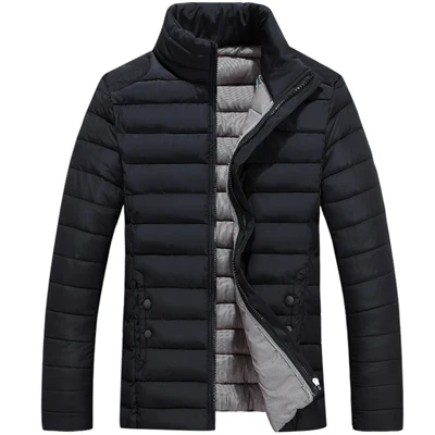 Black UNIVOS KUNI,, мужская хлопковая куртка, теплая, брендовая, зимняя, приталенная, одноцветная, мужская, деловая, модная, пальто, большой размер, 5XL, J557 - Цвет: Black
