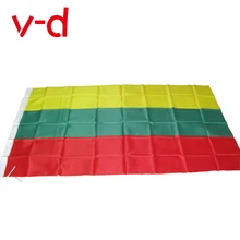 free shipping xvggdg 90 x 150cm Lithuania National Flag Hanging Flag Polyester Lithuania Flag