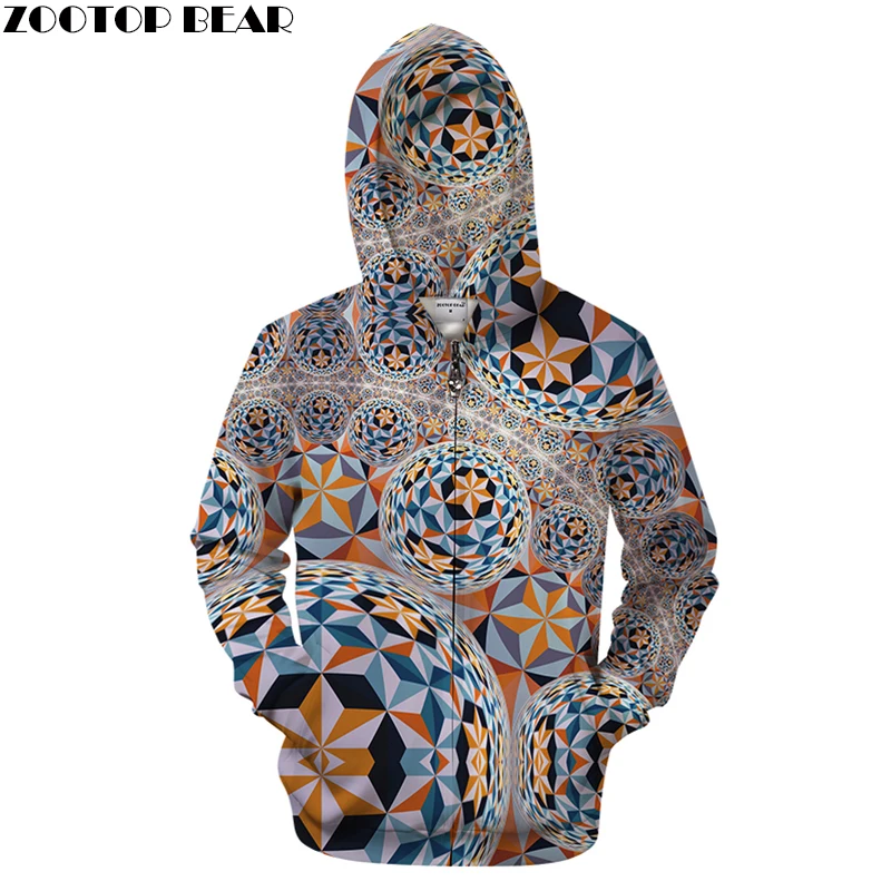 Мяч 3D узор Толстовка Для мужчин Zip Hoody свитшоты на молнии Грут спортивный костюм
