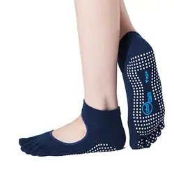 Носки тапочки для женщин носки пять пальцев против скольжения Пилат спинки носки женские спортивные фитнес здоровый тренажерный зал