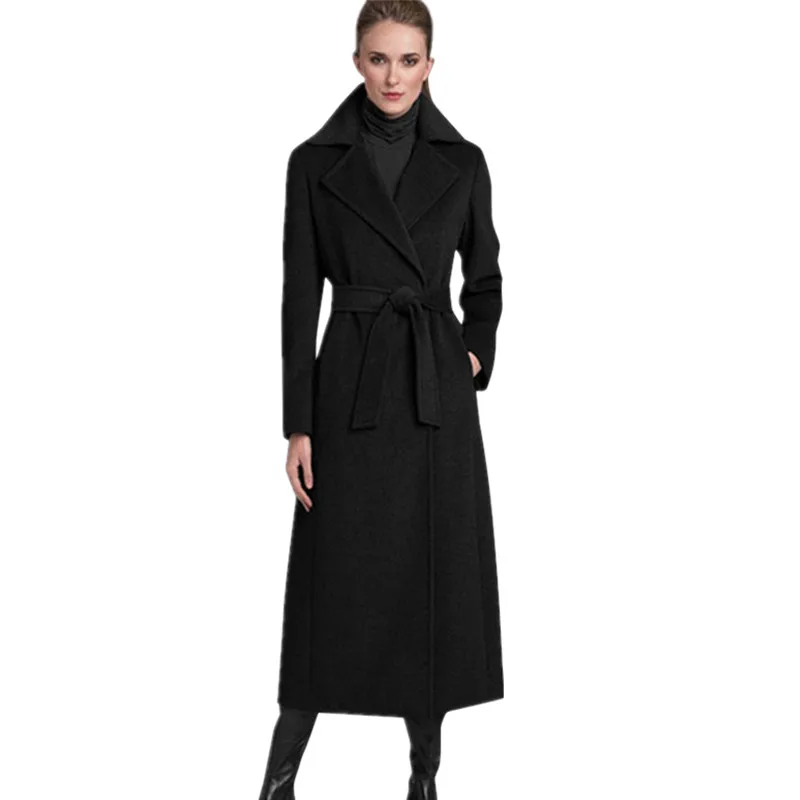Buy Women's Cashmere Coat Black Womens Wool Long