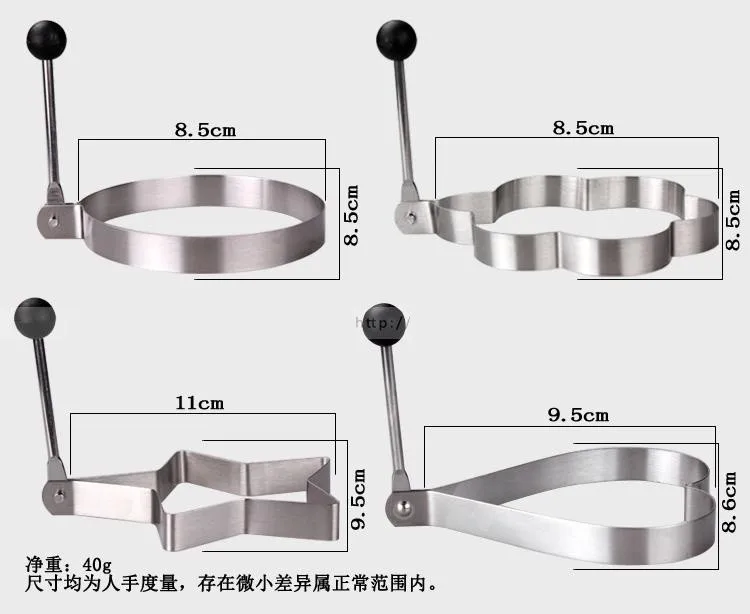 Нержавеющая сталь Сердце Круглый жареное яйцо форма пентаграмма цветок стиль сюрприз блинов кольца инструмент для кухни приготовления пищи