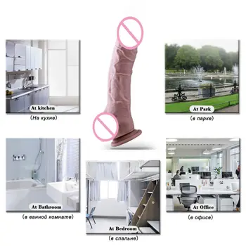 Realistic Penis Odorless Dildos Flexible Penis Strong Suction Cup Dick Safe and Health FDA Mark Sex Toy for Women 5