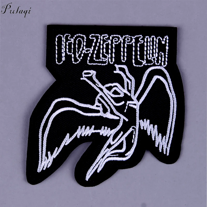

Pulaqi Rock Metal Bands Sign Patch DIY Embroidered Iron On Patches for Clothing Punk Stripe Letter Badges For Clothes Stickers