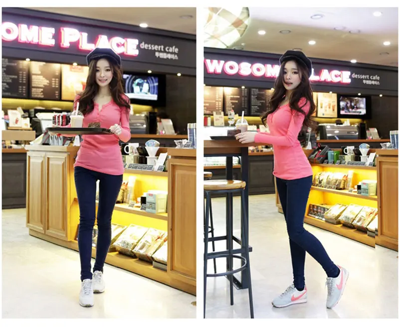 Long Sleeve Long t shirt Women (19)