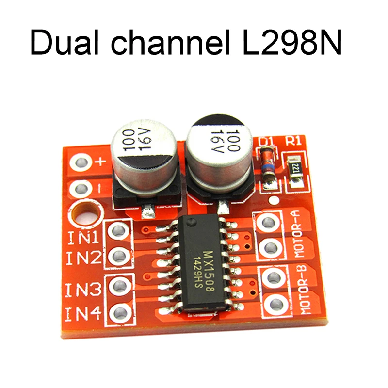 

1 PC L298N Dual Channel DC Motor Driver Mini Module PWM Speed Control Beyond 3.3 * 3.1 * 0.5cm