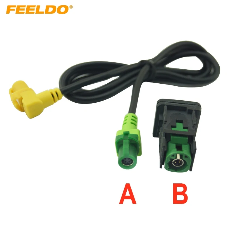 

FEELDO автомобильный OEM RCD510 RNS315 USB-кабель с переключателем для VW Golf MK5 MK6 VI 5 6 Jetta CC Tiguan Passat B6 положение подлокотника #1698