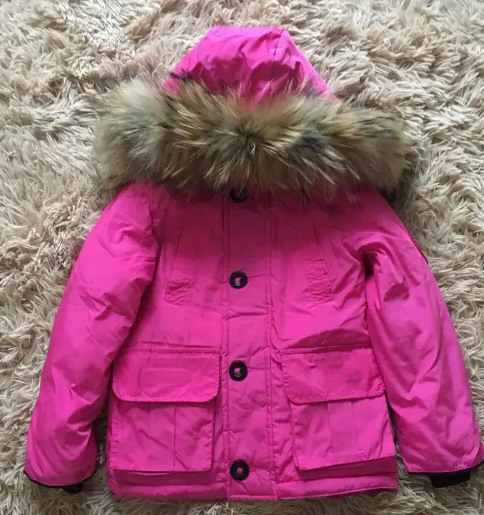 

2017 Fashion Girl winter down Jackets Children Coats warm baby 100% thick duck Down Kids Outerwears for cold -30 degree jacket