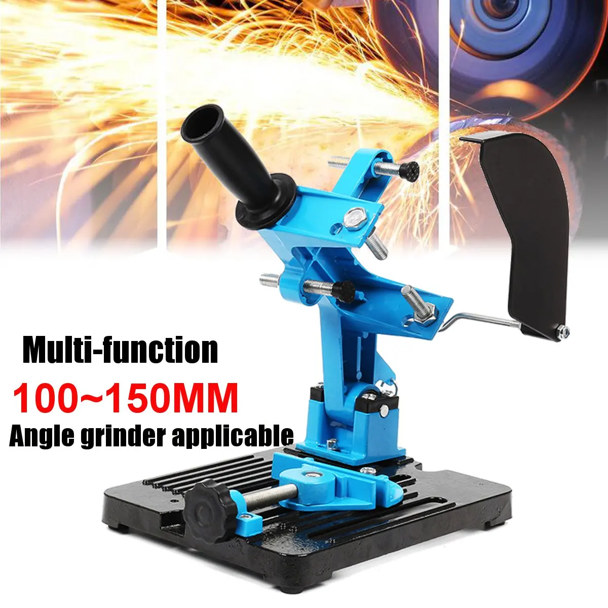 

115-150 Angle Grinder Stand Double Bearing Bracket Angle Cutter Support Bracket Holder Dock Cast Iron Base Holder