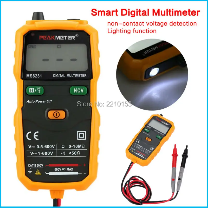 

PM8231 handheld Auto Digital Multimeter High precision DC/AC voltage resistance non-contact voltage detection data hold