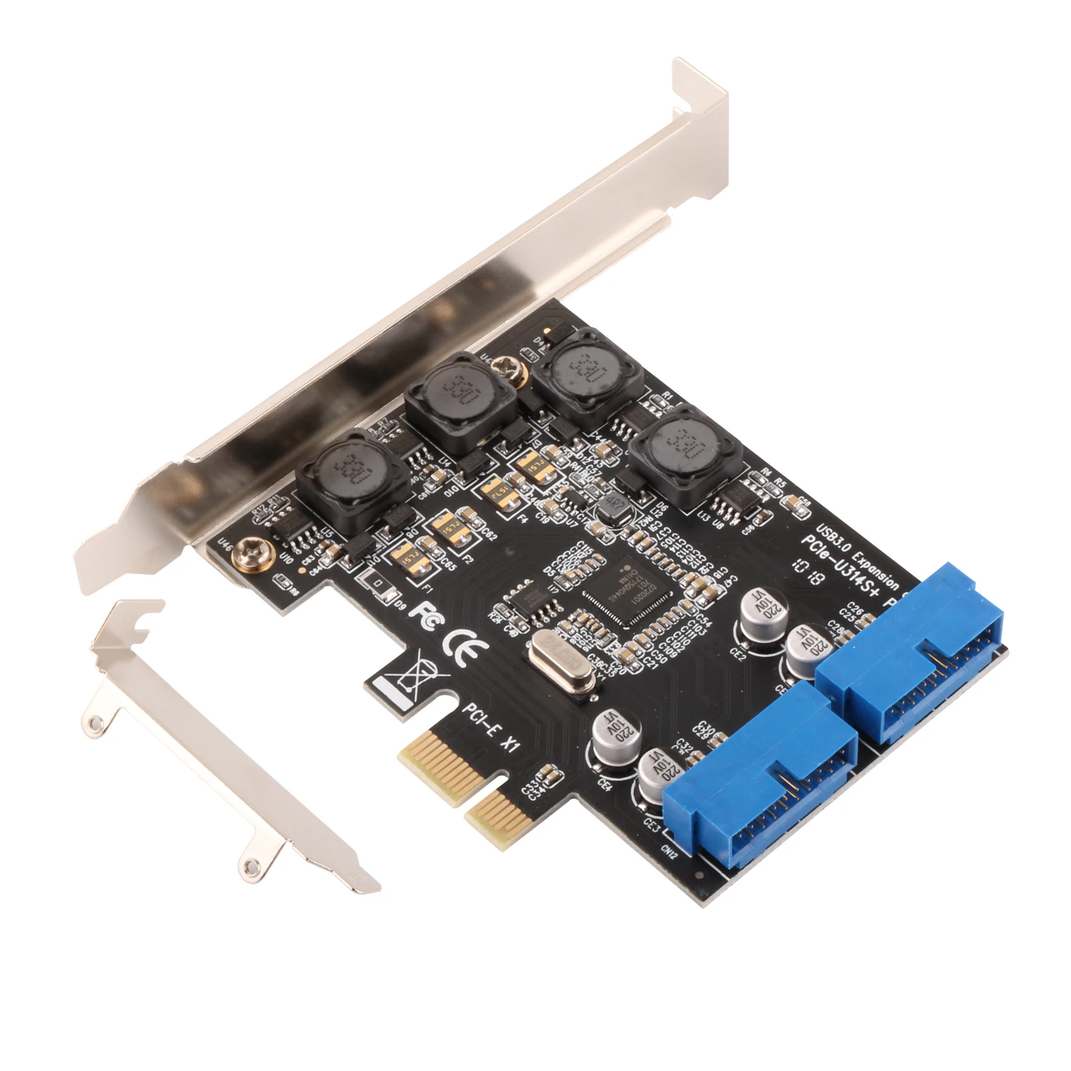 

Ubit USB Controllor Card, PCI-E to 2-Port USB 3.0 19PIN connectors Expansion Card with Full&Low Profile Bracket for Desktop PC