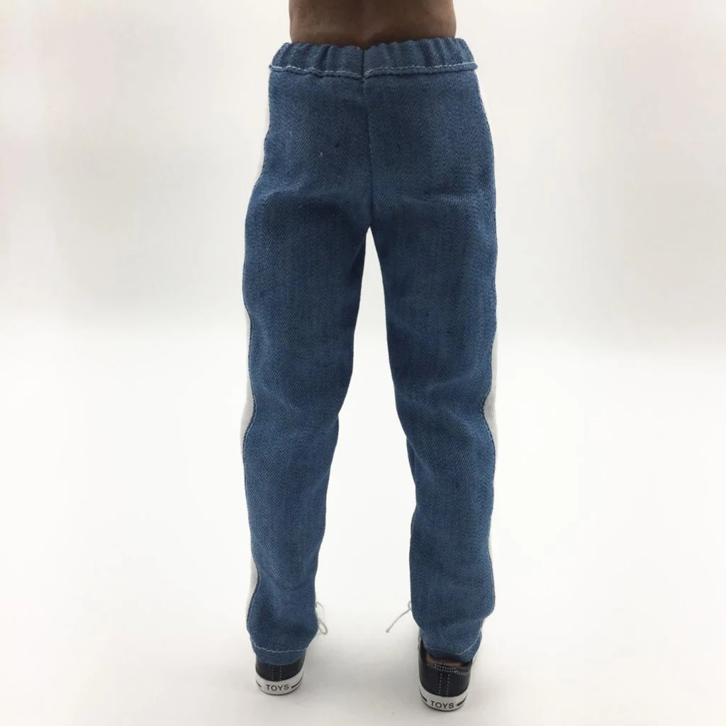 MagiDeal  1/6 Scale Male Seamless Body Clothes Jeans Pants Trouser for 12