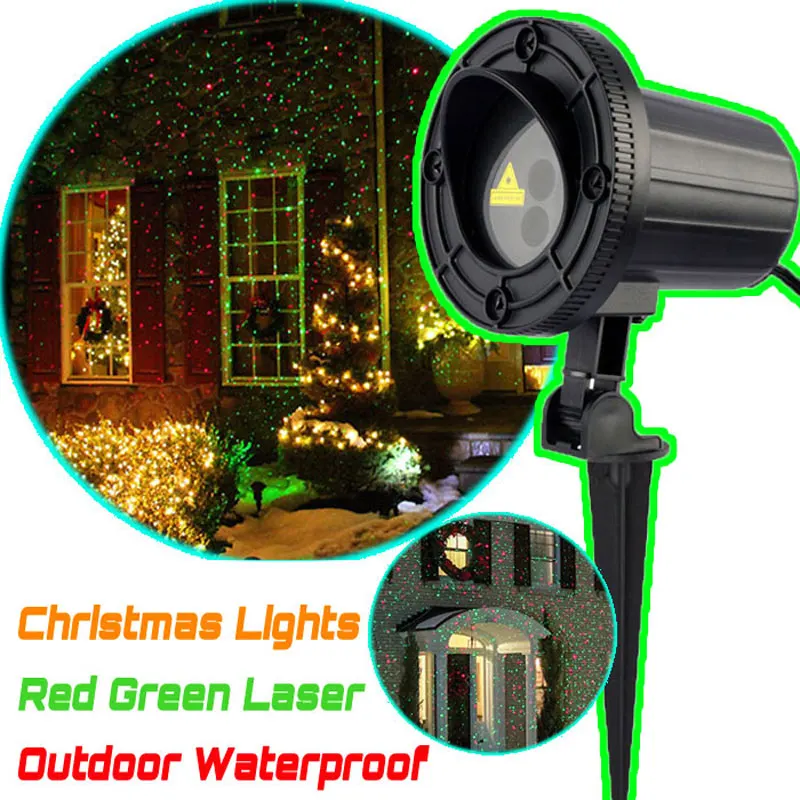  Top IP44 Waterproof Christmas Lights Red Green Static Twinkle Outdoor Christmas Laser Lights Projector Decorations For Home 