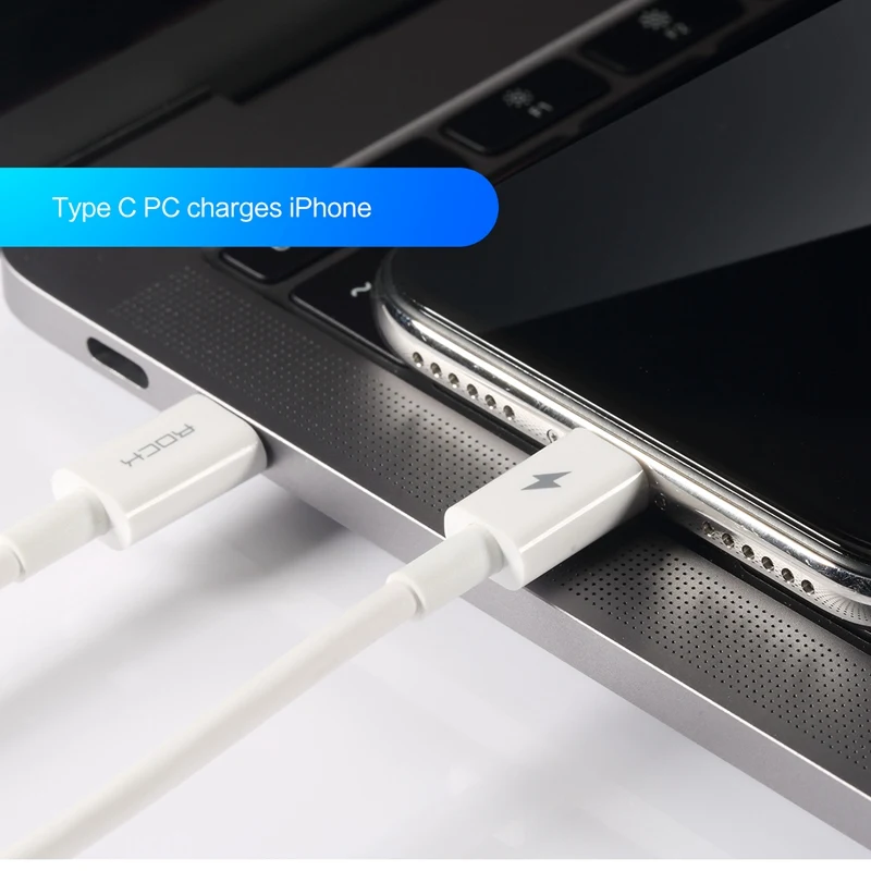 ROCK usb type C кабель для освещения PD Быстрая зарядка 15 Вт до 8Pin синхронизации iPhone X XS XR