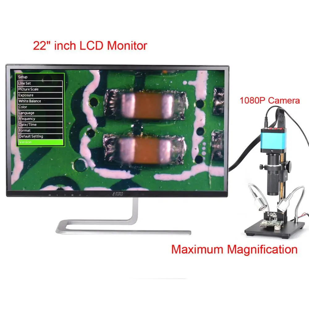 HD 21MP 2K 1080P 60fps промышленная камера HDMI USB синхронный выходной микроскоп Лупа TF Память телефон ремонт материнской платы