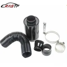 RASTP-Universal 1Set Carbon Fiber Cold Feed Induction Kit Air Intake Kit Air Filter Box without Fan RS-OFI012 universal racing carbon fiber cold feed induction kit carbon fiber air intake kit air filter box with fan