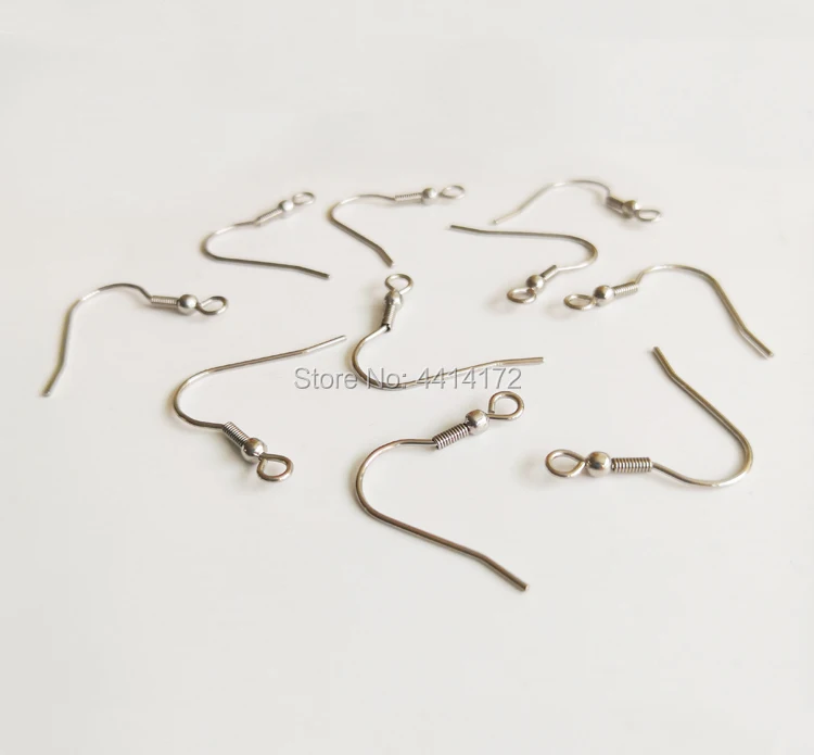 

2cm 316L Stainless Steel Earrings Clip Clasp Buckle Hooks Connectors Women DIY jewelry accessory findings parts 200pcs(100pairs)