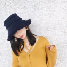 Осень-зима теплая шапка складной рыбак шерсть шляпа