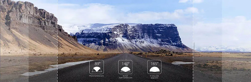 Видеорегистратор YI Smart Dash Camera HD | Беспроводное подключение Wi-Fi| Угол обзора 165 градусов | Запись видео 1920×1080 при 60 к/с | Ночной режим | Хранение данных microSD(microSDXC) до 64 Гб