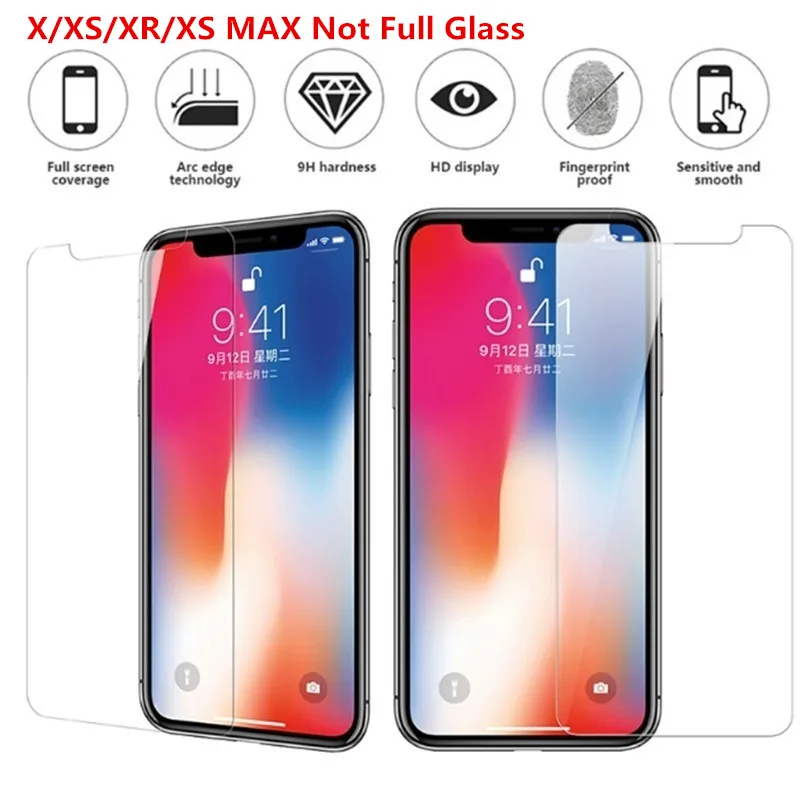 3 шт. защита экрана из закаленного стекла для IPhone X XR XS Max 8 7 6 6S Plus 5 11Pro Защитная пленка для экрана телефона Verre Tremp Coque