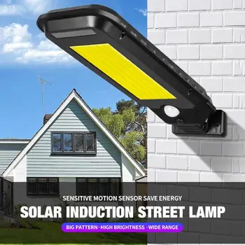

100/210COB LED Solar Street Light Waterproof Motion Sensor Outdoor Path Wall Lamp Street Light