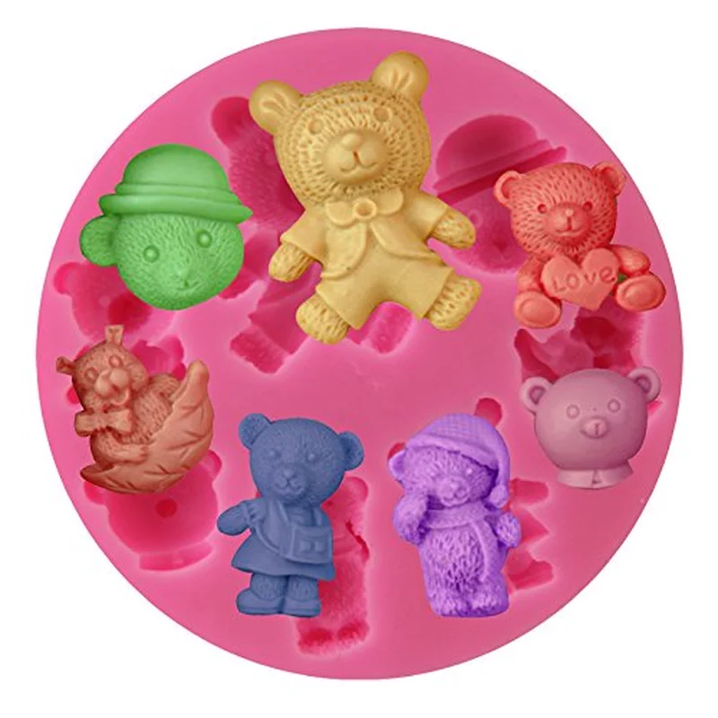 

COMIART Bear LOVE Section Modeling Silicone Cake Decoration Mold Chocolate Mold Clay Tools