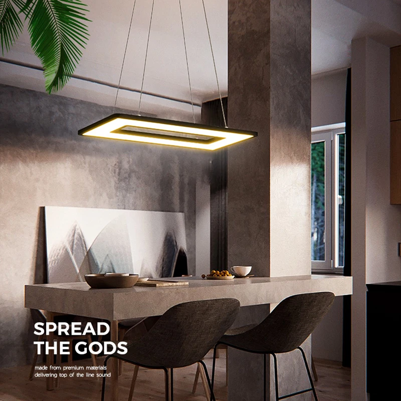 Современные светодиодные подвесные светильники для столовой, гостиной, акриловые алюминиевые светодиодные подвесные светильники, AC85-265V