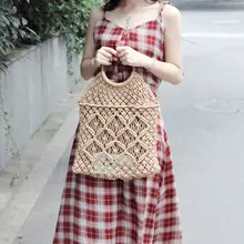 LUKATU соломенная сумка сумки из ротанга сумочки ручной работы Летняя женская пляжная сумка в богемном стиле для путешествий милая сумка для хранения Bolsa Feminina