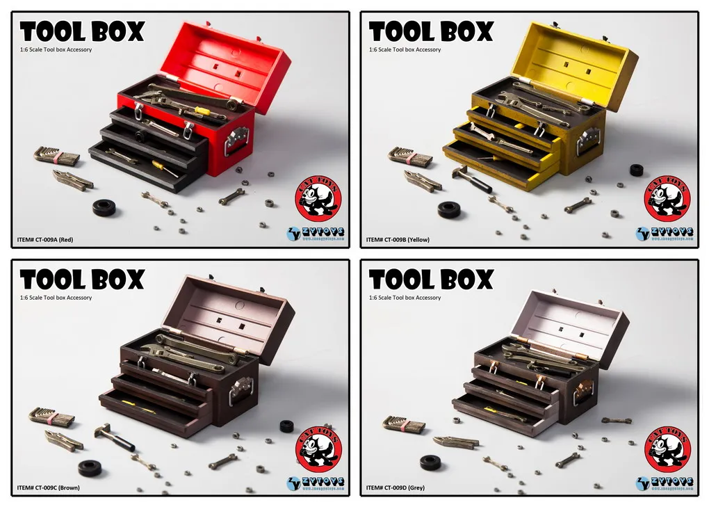 

1/6 Scale Hand Tools Toolbox Set Repair Kit Repairman Accessories for 12'' Action Figure Scene Accessorie