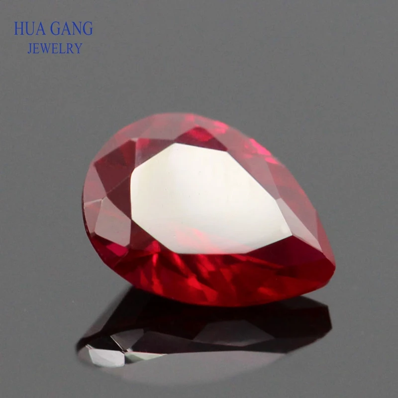 

Size 2x3~13x18mm Pear Cut 8# Red Stone Synthetic Corundum Gems Stone For jewelry Wholesale Free Shipping