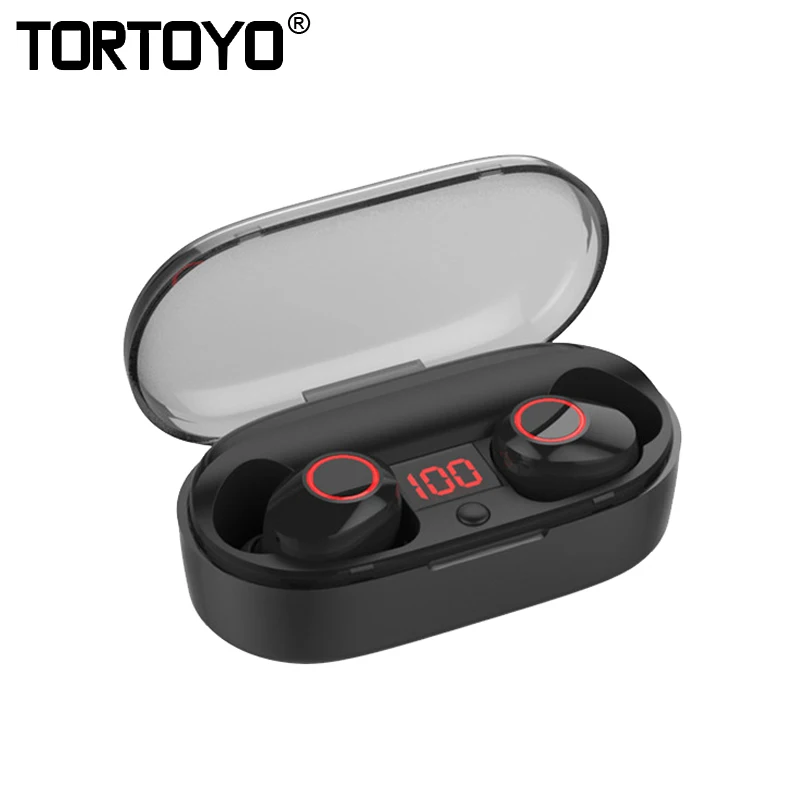 TORTOYO TWS J29 Bluetooth Earphone Smart Wireless Twins Earbuds with Battery Display Charging Case Handsfree for iPhone Xiaomi |