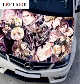 

LEFT SIDE Car Stickers and Decals Japanese Cartoon 120*150 cm Anime Styling Decal Decor Carbon Vinyl Cover Waterproof
