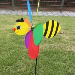 Красочные 3D насекомых Большой животных Би божья коровка мельница ветра счетчик Юла Двор Сад Открытый Классические игрушки D21