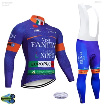

2019 Pro Team Long Sleeve Cycling Clothing Men Ropa Ciclismo Invierno Hombre Winter Thermal Fleece Cycling Jersey Bib Pants Set