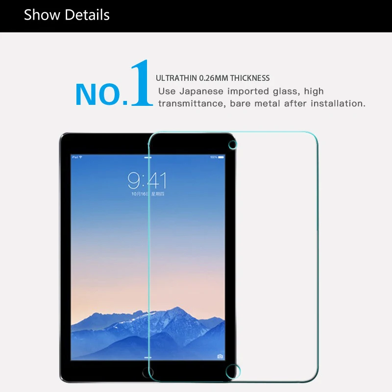 GerTong закаленное стекло для Apple iPad 2/3/4 Air Air1 Air2 Mini 2 3 4 защитный экран для планшета закаленное защитное стекло 9H прозрачная пленка