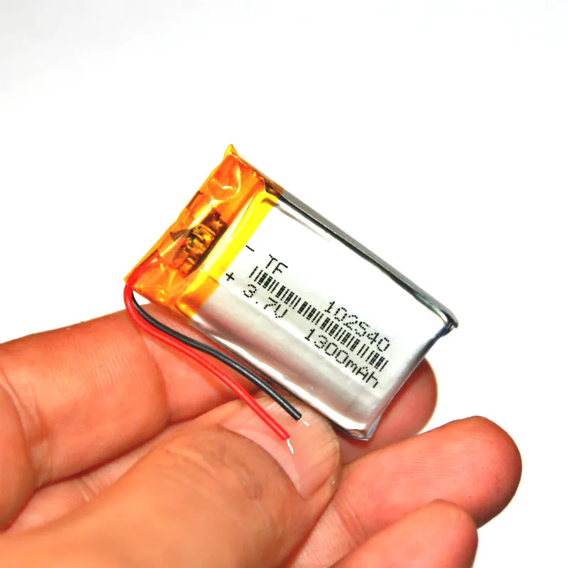 

3.7v polymer lithium battery rechargeable large capacity 1300mAh with protection board story machine 102540 battery