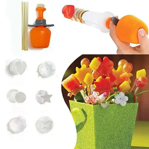 

6Pcs Fruit Cutter Maker Shaper Twister Slicer Food Decorator Tool