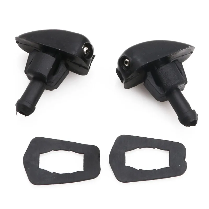 2Pcs Black Plastic Car Auto Window Windshield Washer Spray Sprayer Nozzle New H8WE