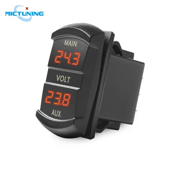 

MICTUNING Exclusive Switch Style Double Dash Panel Voltmeter With Led Digital Display Voltage Meter Monitor for Car Pickup Truck