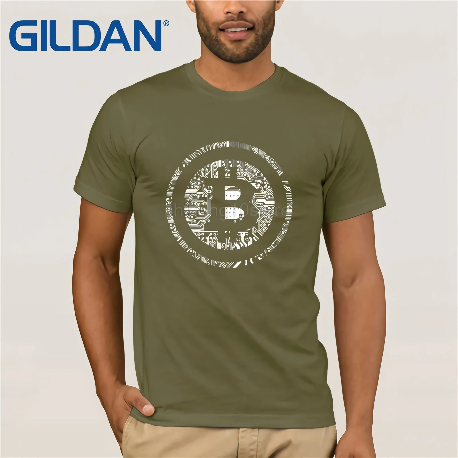 GILDAN T Shirts Bitcoin Cryptocurrency Cyber Currency Financial Revolution T-Shirt Plain Youth Round Collar Short Sleeve