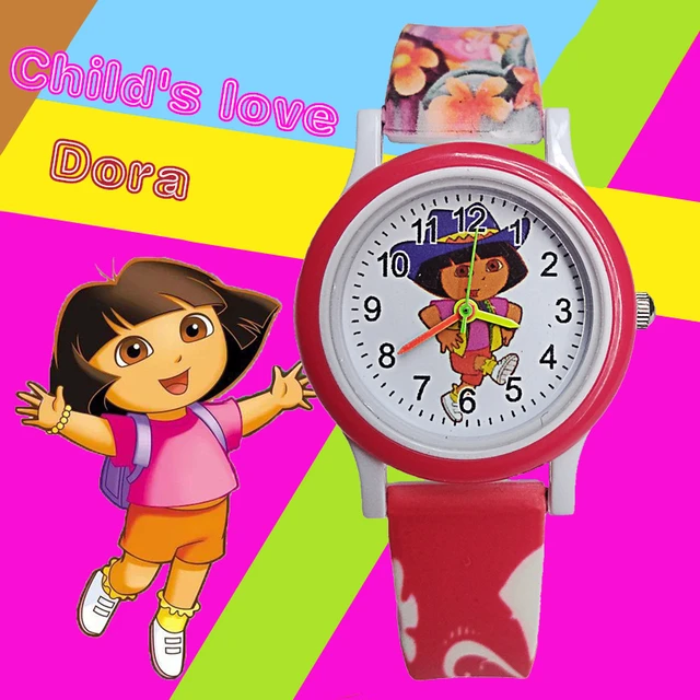 2018 Nuovo Bella Dora Animazione Orologio Al Quarzo Bambino 3d Rosa Bambini Picc 2018 Nuovo Bella Dora Animazione Orologio Al Quarzo Bambino 3d Rosa Bambini Picc