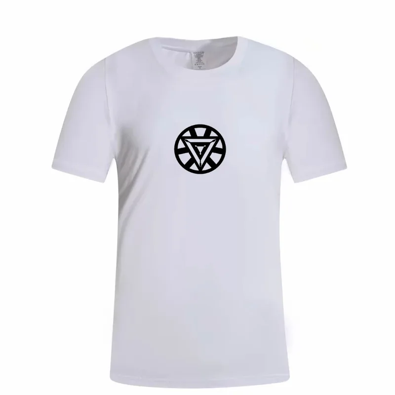

Cartoon Anime Avengers Endgame Iron Short sleeve Man Energy Core Men's Fashion Print Round Neck T-Shirt