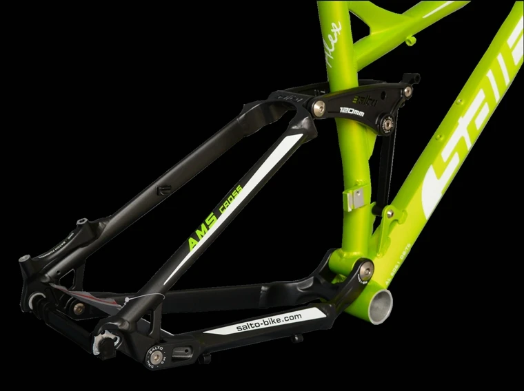 Clearance SALTO Full Suspension Frame Mountain Bicycle Shock Absorber Frame 26ER Aluminum Alloy Soft Tail Downhill Bicicleta Cadre Parts 9