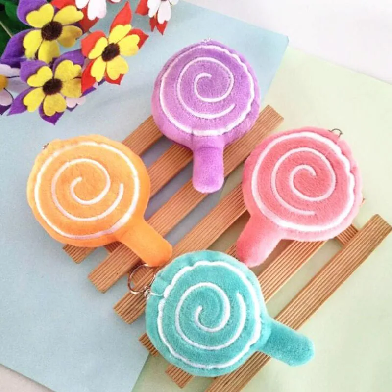 

Cartoon Cute Simulation Colored Lollipop Plush Toy Key Plush Pendant Bag Pendant Children's Stuffed Plush Toy Event Holiday Gift