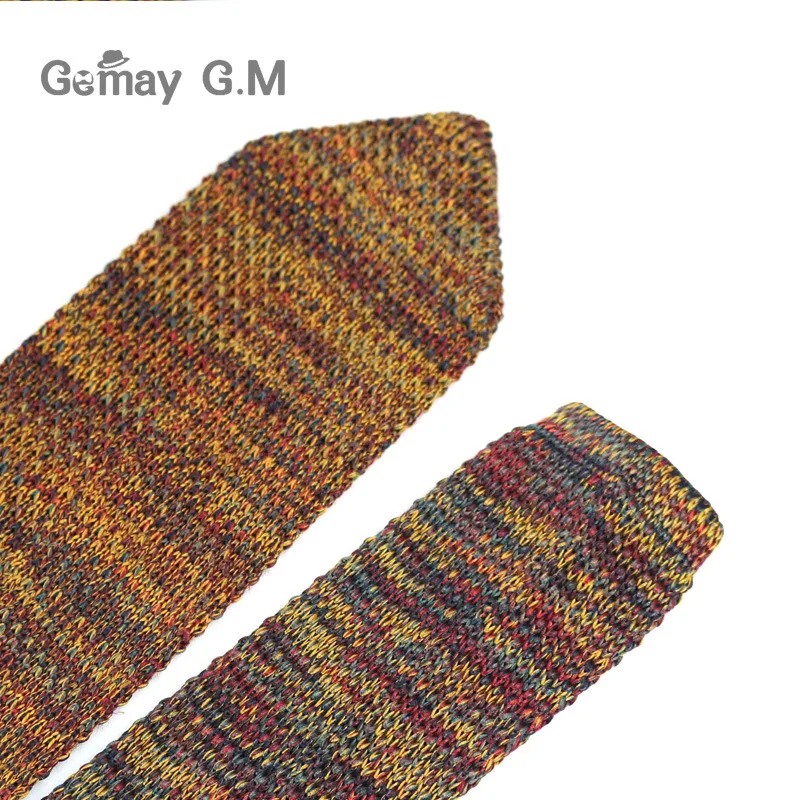 New Fashion Sharp Men's Tie Knitted Ties Mens Casual Striped Knit Necktie for Wedding Slim Skinny Woven Cravate Narrow Neckties|narrow