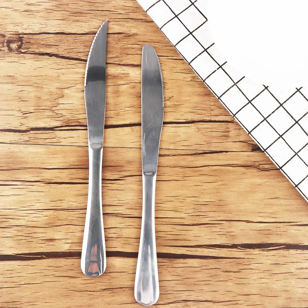 Stainless Steel Dinner Knives Home Tableware Dining Knife Beef Steak